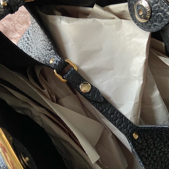 BURBERRY ROMANIA BLACK LEATHER TOTE - Picture 5 of 16